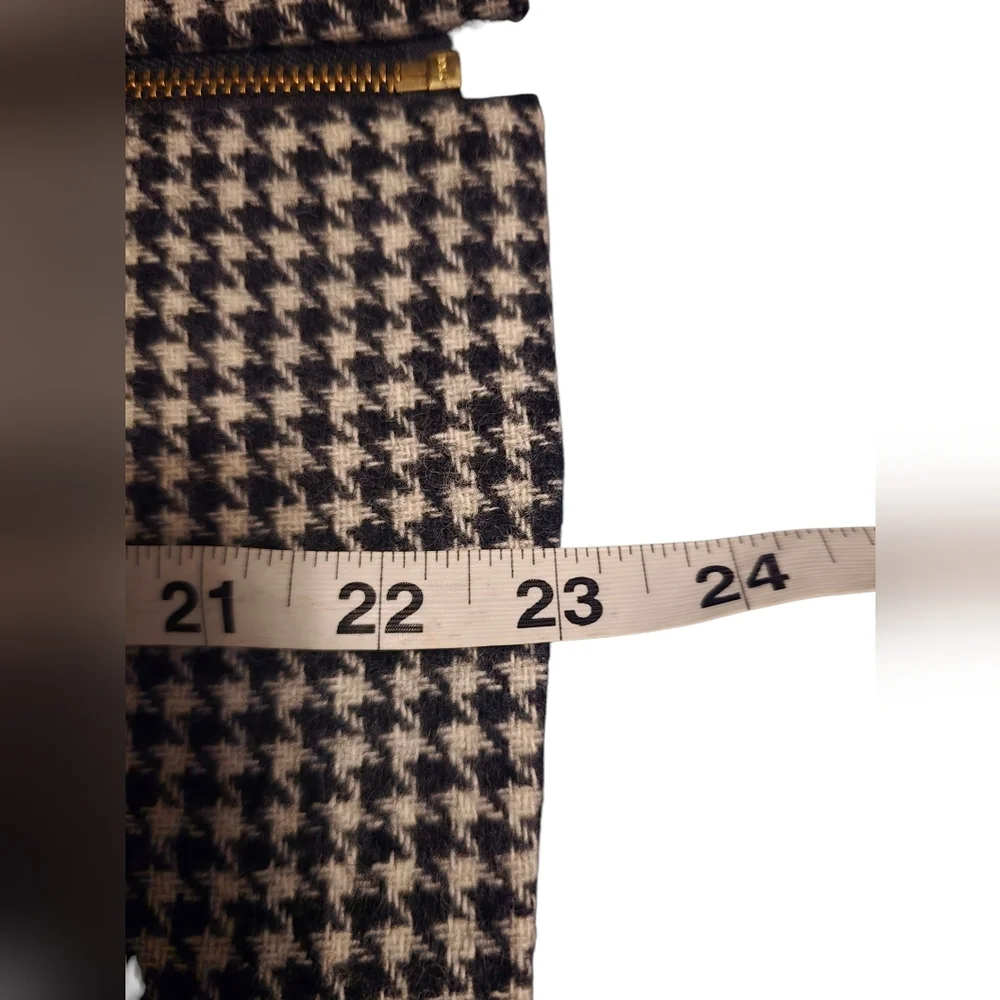J.Crew Houndstooth Bomber Jacket Sz. S Preppy Wool